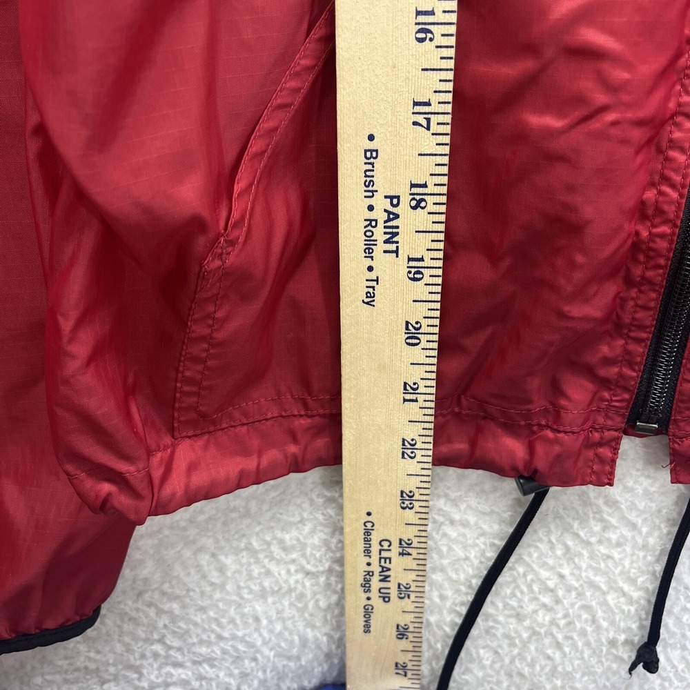 Gap Windbreaker Womens Small Red Long Sleeve Zip Up Hooded Packable Chore Grunge - Picture 7 of 16